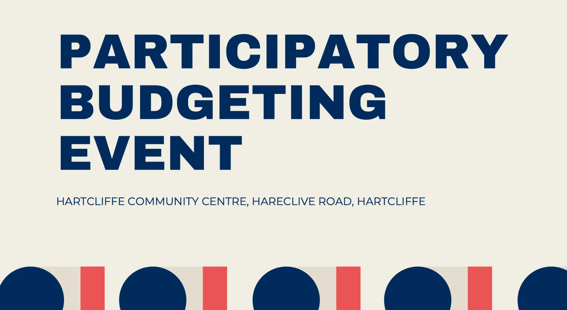 Title section of the budgeting event booklet